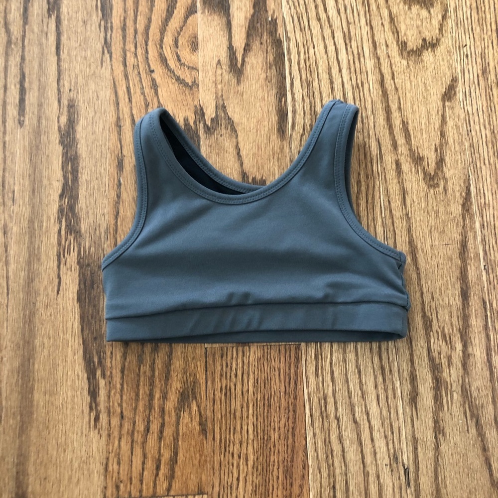Girls Gray Sports Bra